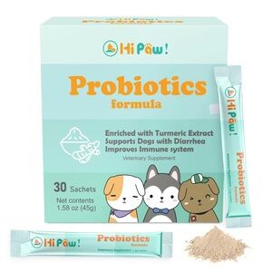 Hi PAW! Dog Probiotics Powder Turmeric 30 Packs**Made in USA - BRAND NEW!